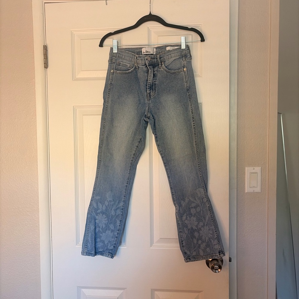 Levi's Light Blue Floral Hem Women's Jeans